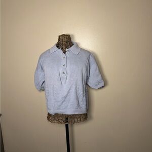 VINTAGE Women’s Light Blue Knitted Polo